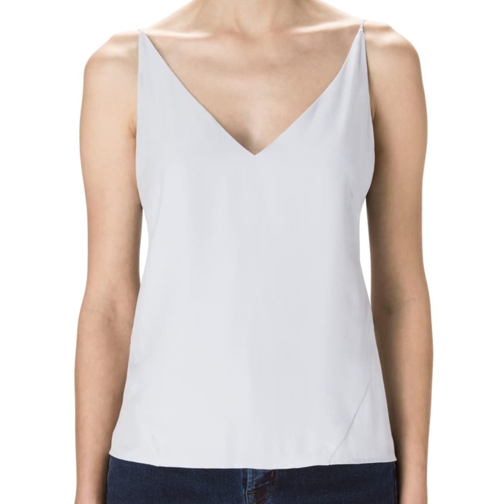 J Brand - Lucy Silk Camisole, Light Blue, M
